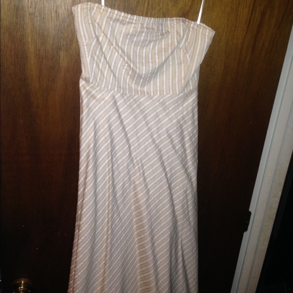 J crew white and tan dress