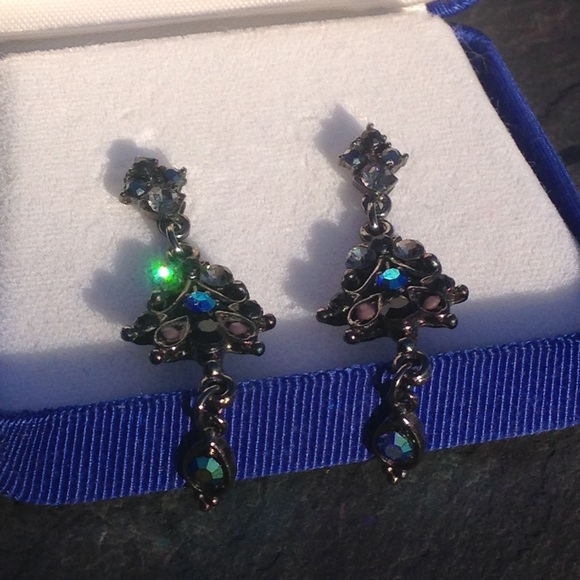 Glamorous encrusted chandelier prom earrings