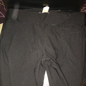 Skinny leg dress pants.