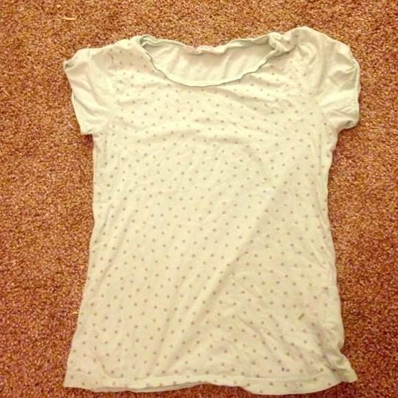 Girls mint blue sparkly shirt