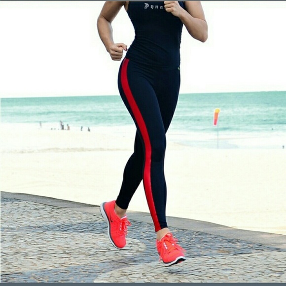 Black and red leggings