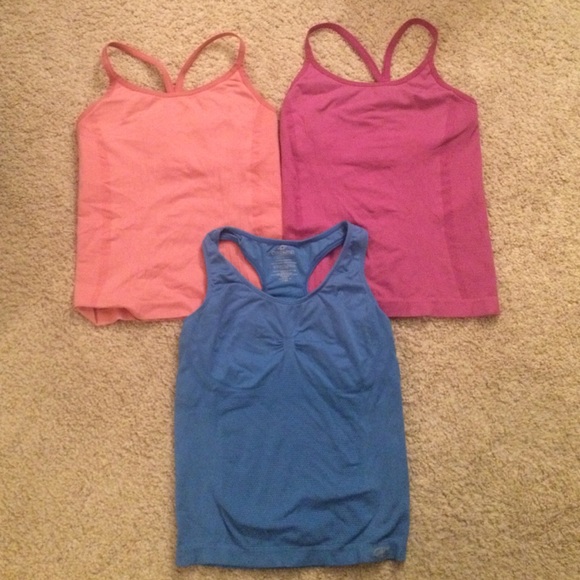 BUNDLE!! 3 workout tops with built-in bras