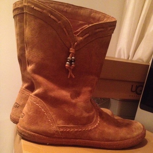 Authentic UGG Water resistant chestnut suede boots