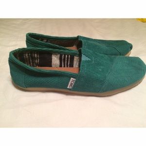 Teal Corduroy TOMS