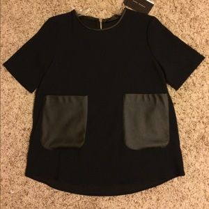 ZARA Navy blue top NWT