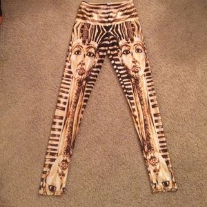 Egyptian gold and black leggings