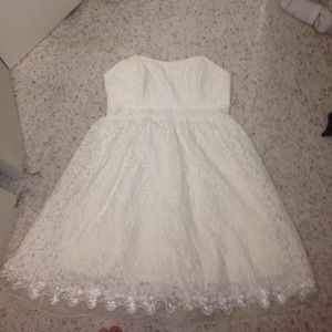 White lace American Rag strapless dress