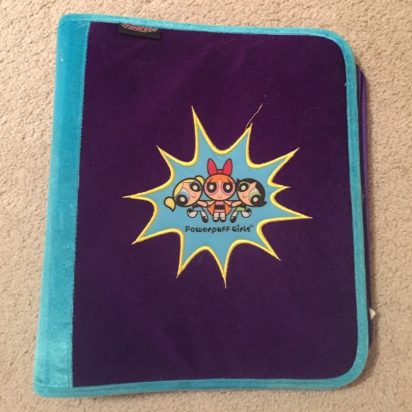 VERY RARE powerpuff girls binder w matching pouch