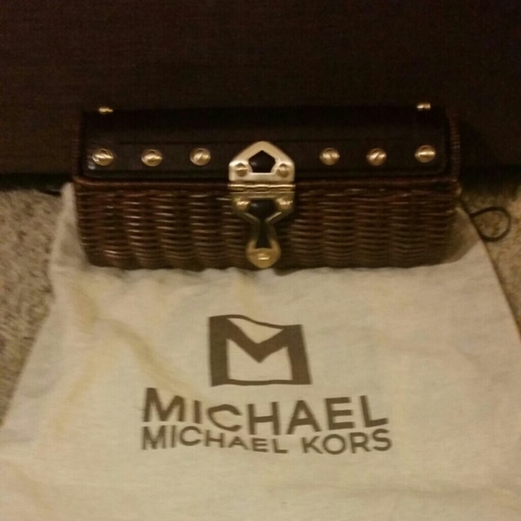 Michael Kors wicker clutch