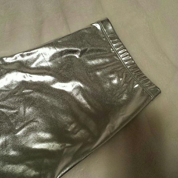 Silver Metallic Disco Pants - Picture 1 of 3