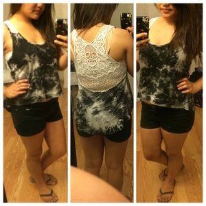 Black/gray tank top
