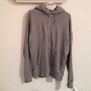 GRAY NIKE MENS ZIP UP HOODIE!