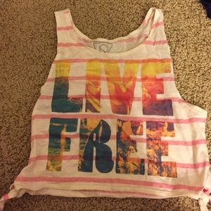 "Live free " summer tank