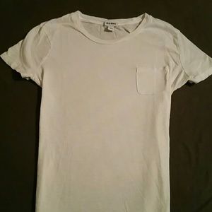 White pocket tee