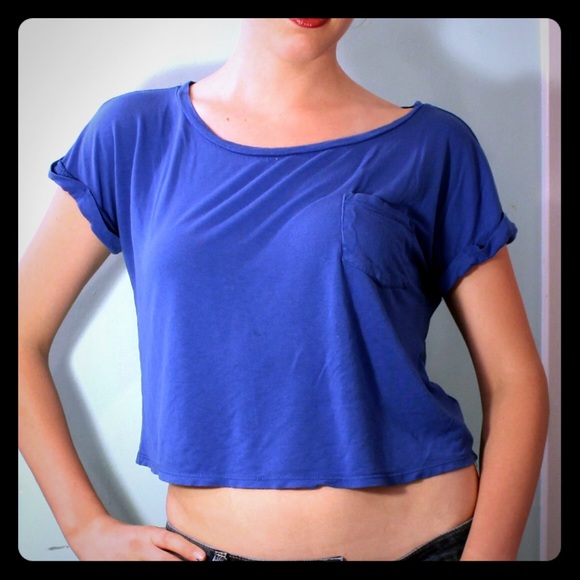 F21 Cobalt Blue Crop Top