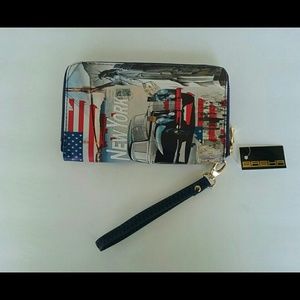 SASHA New York scene Zip Around wallet clutch