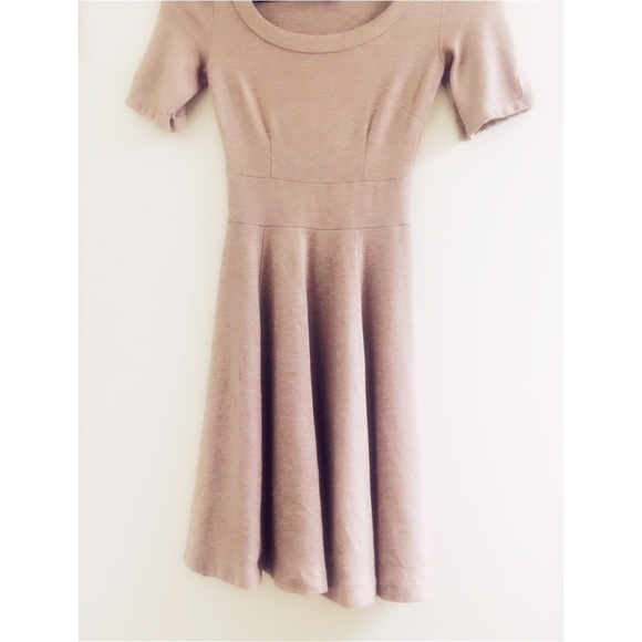 Tan midi dress