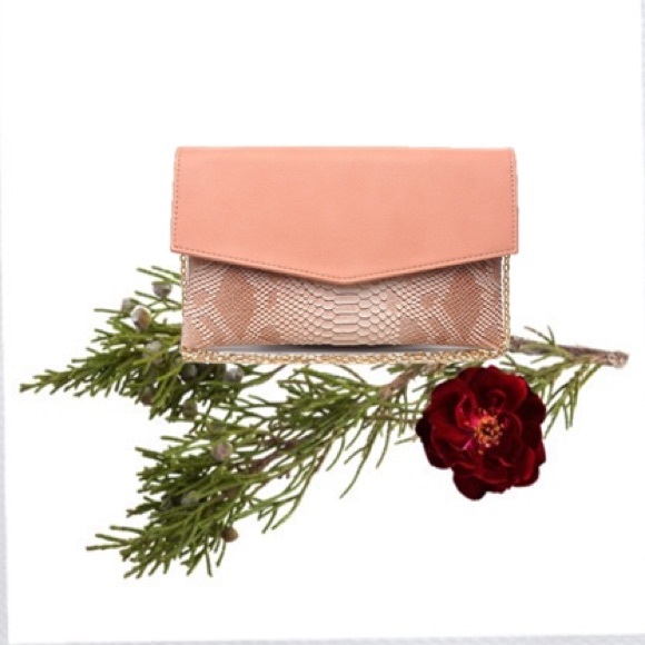 Peach Envelope Clutch