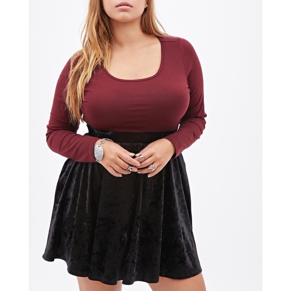 Skater Skirt Plus Size Black Velvet Skirt Plus Size Black Velvet