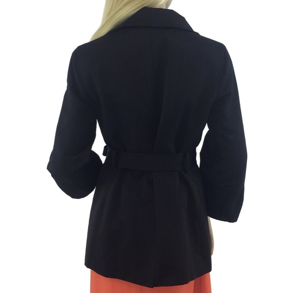 SOLD ELSEWHERE ❤️ NWT Elie Tahari Designer Black 3/4 Sleeve Coat - Picture 3 of 4