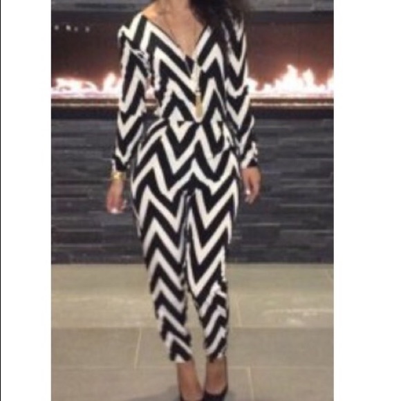 Chevron Patterned Jumpsuit