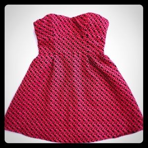 Black & pink Jack by B B Dakota strapless dress