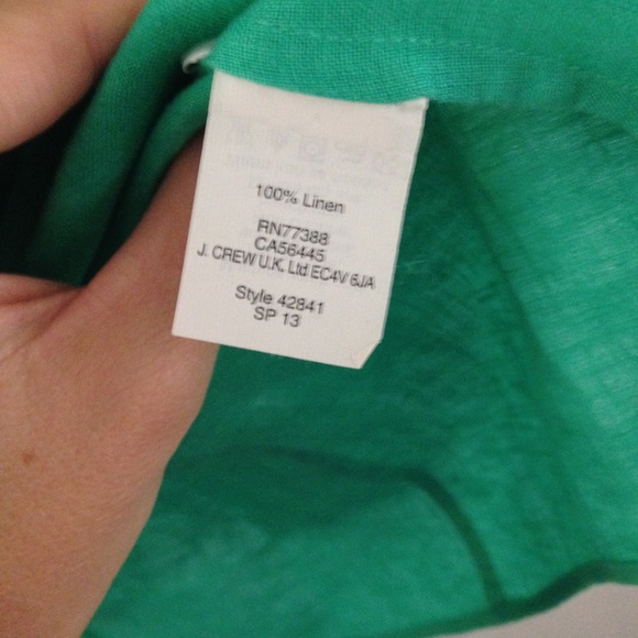 BUNDLE /JCrew Perfect Linen shirt Sea glass green - Picture 3 of 4