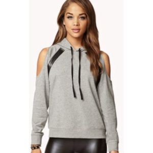 Forever 21 faux leather detail sweater