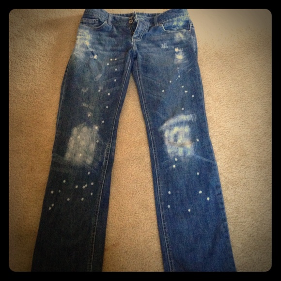 Express destroyed denim jeans