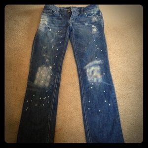 Express destroyed denim jeans