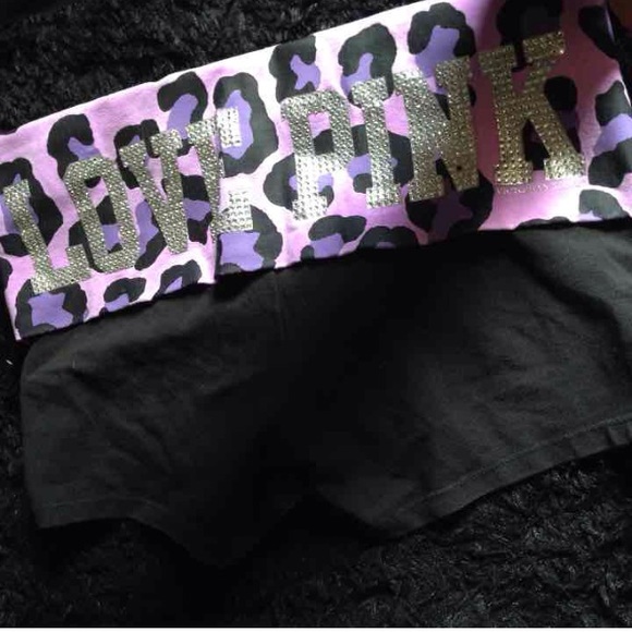 VS Pink bling yoga shorts