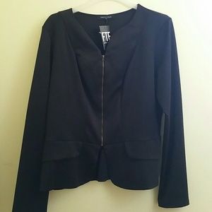Black peplum dressy jacket