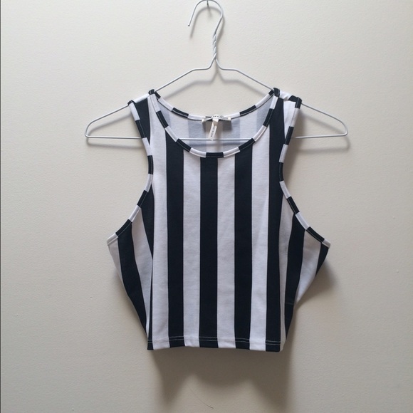 Striped Racerback Crop top from Pac Sun