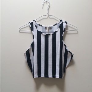 Striped Racerback Crop top from Pac Sun