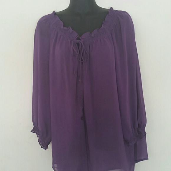 Purple sheer top by East 5th woman