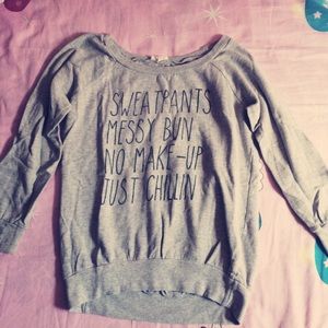 Grey long sleeve light sweatshirt