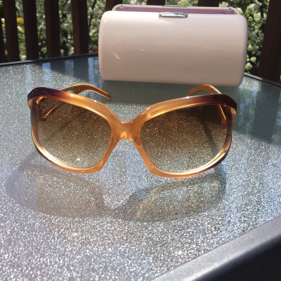 Jimmy Choo Amore/S Sunglasses in Jade Gold