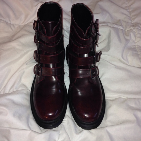 Burgundy boots