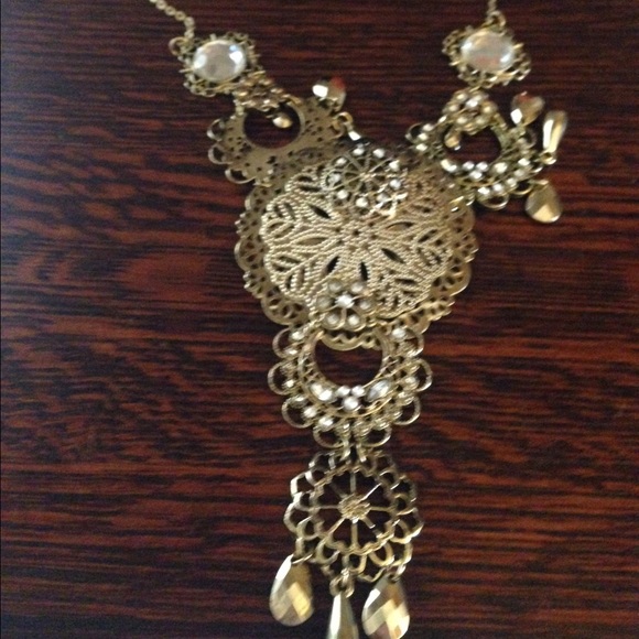 Statement necklace.