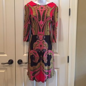 Etcetera silk print dress sz 4