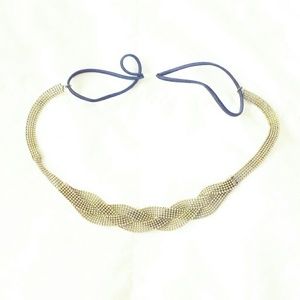 Breaded Beaded Gold Headband