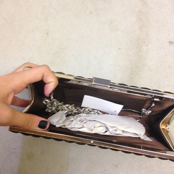 Brown Tile Prom Clutch - Picture 3 of 3