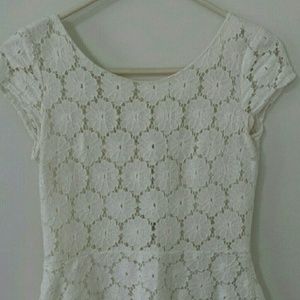 Xhilaration Tops - Lace peplum top Xhilaration Tops - Lace peplum top