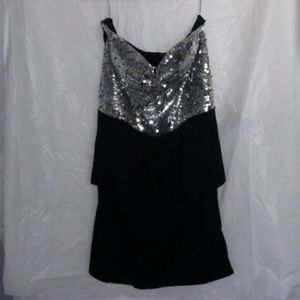 Sequined peplum dress XL