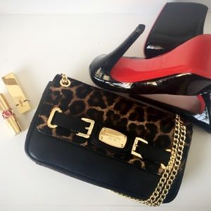 Michael Kors Calf Hair Cheetah Flap Handbag