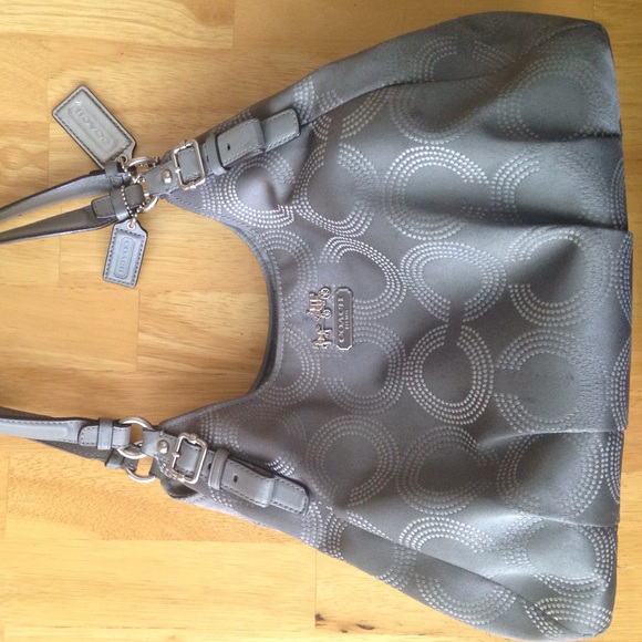 Grey Coach purse with matching wallet