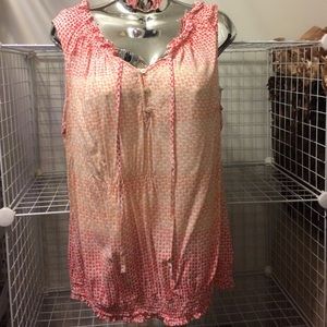 Ombré pink banded top