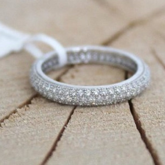 Pave eternity ring