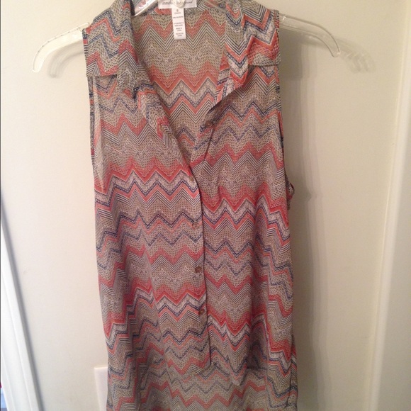 Chevron print top