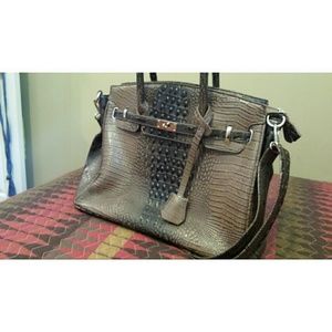 Crocodile Feel Birkin Style Bag